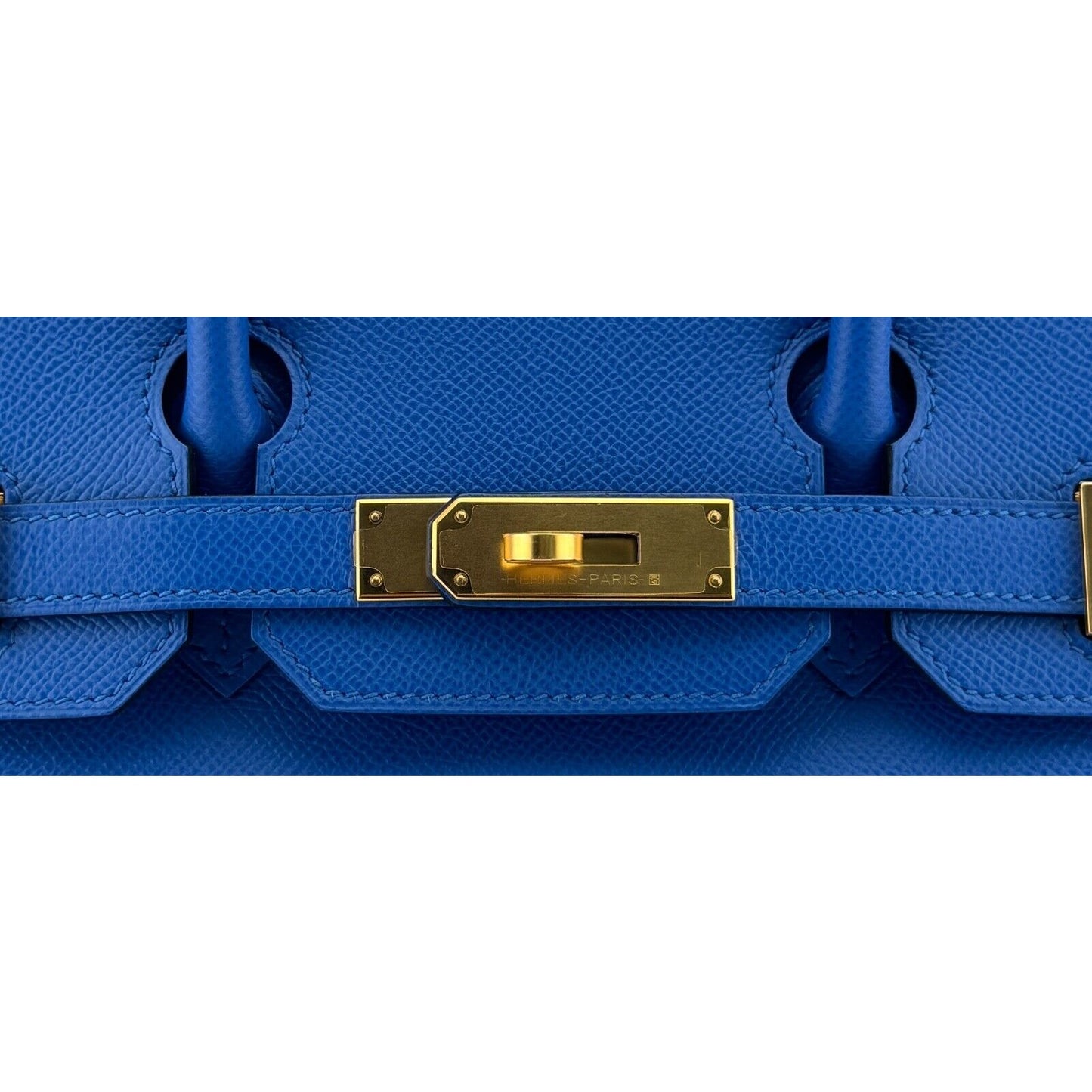 Hermes Birkin 30 Blue Zellige Epsom Leather Gold Hardware Handbag