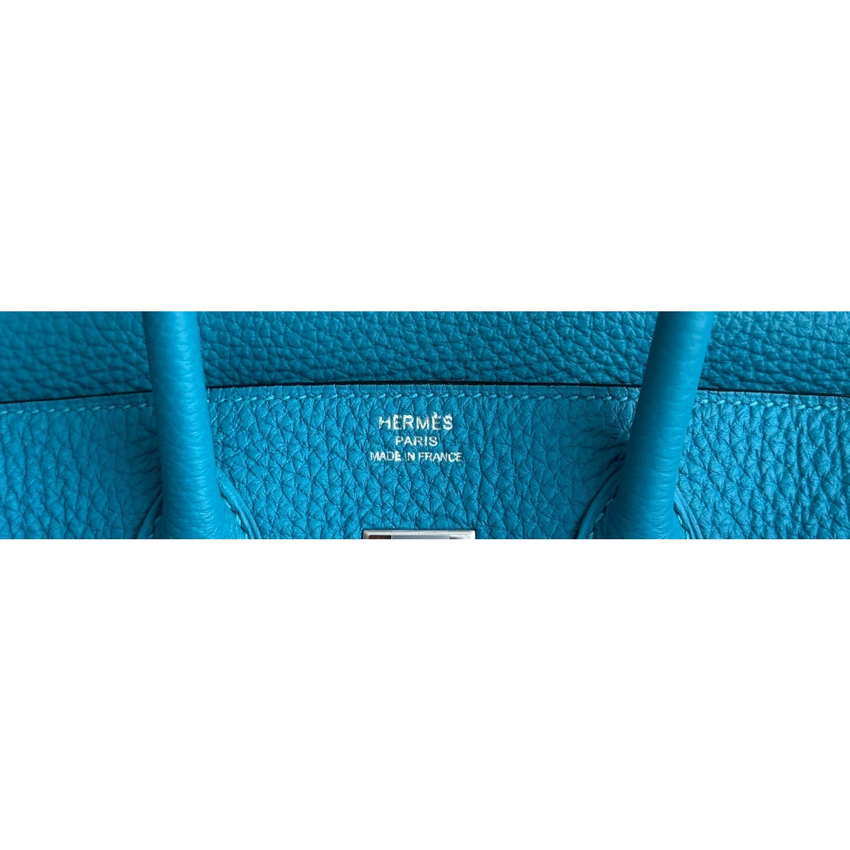 Hermes Birkin 25 Turquoise Blue Green Togo Leather Palladium Hardware RARE