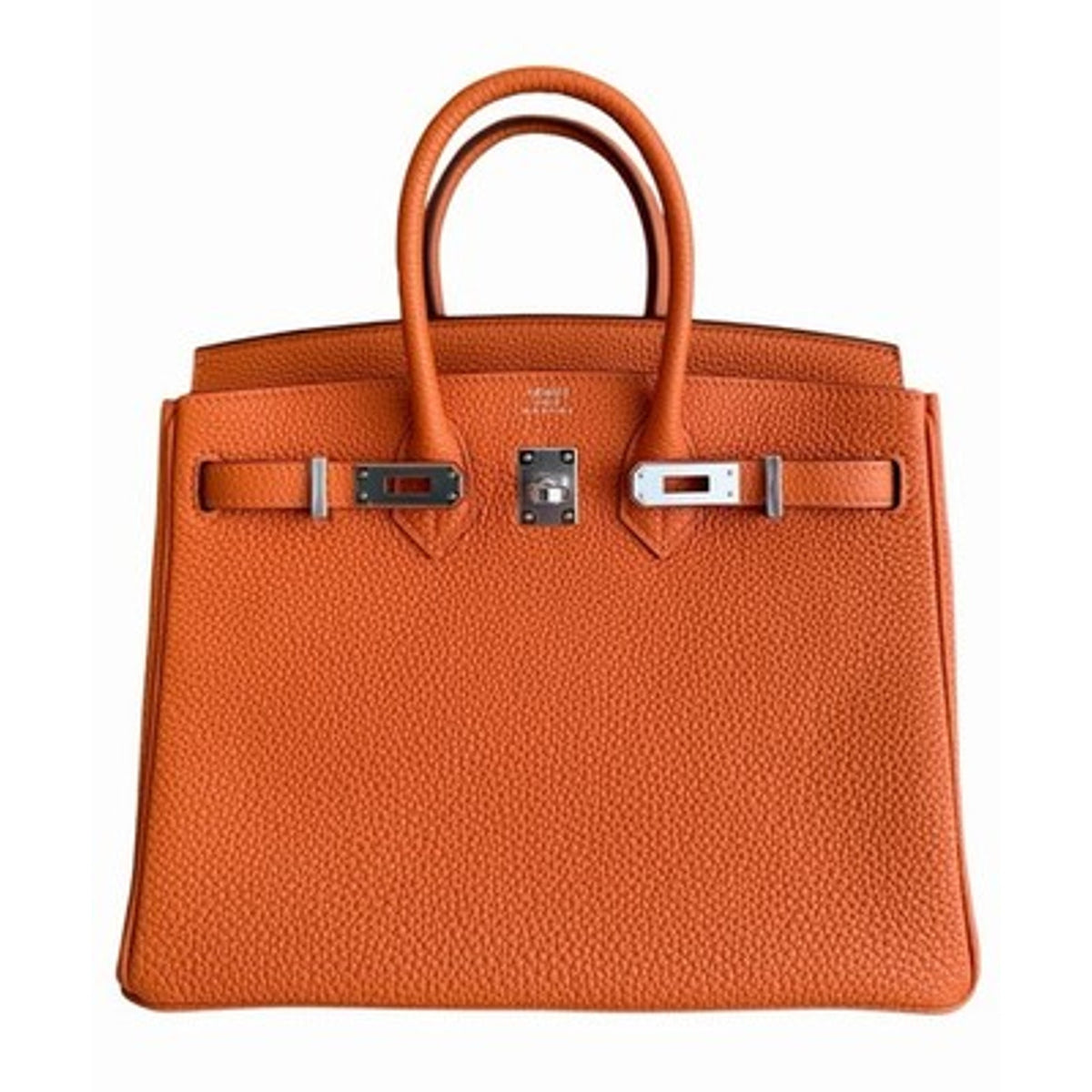 Hermes Birkin 25 Orange Togo Leather Palladium Hardware Rare 2026