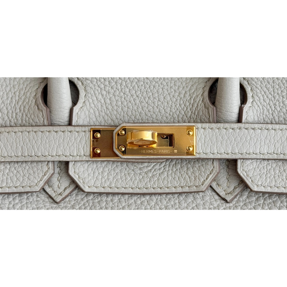 Hermes Birkin 25 Beton Beige Cream Togo Leather Gold Hardware