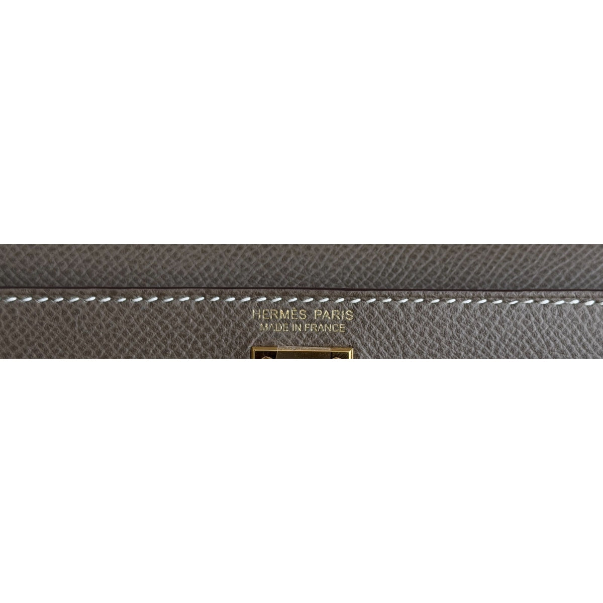 Hermes Kelly Mini 20 Etoupe Gray Epsom Leather Gold Hardware