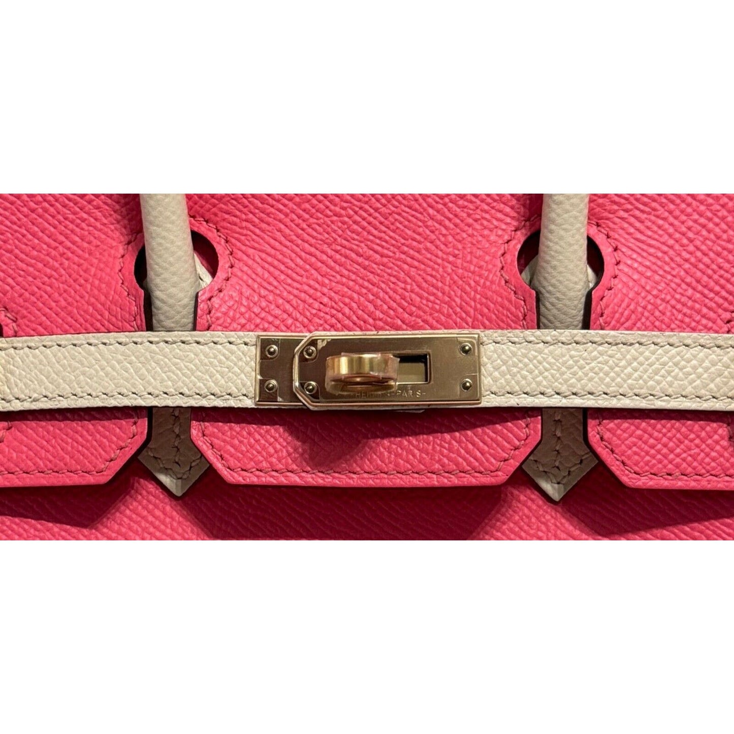 Hermes Birkin 25 Special Order Rose Azalea Pink Craie Epsom Permabrass Hardware