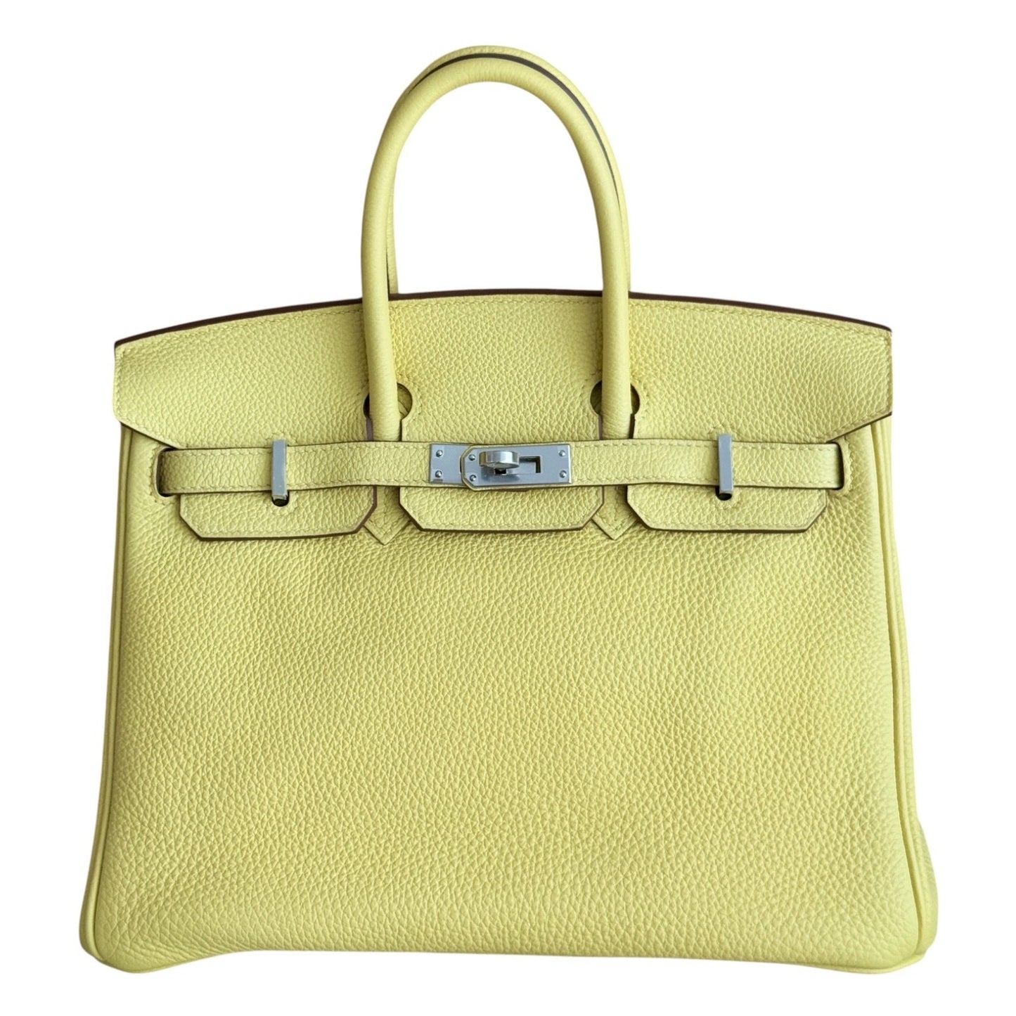 Hermes Birkin 25 Jaune Poussin Yellow Togo Leather Palladium Hardware