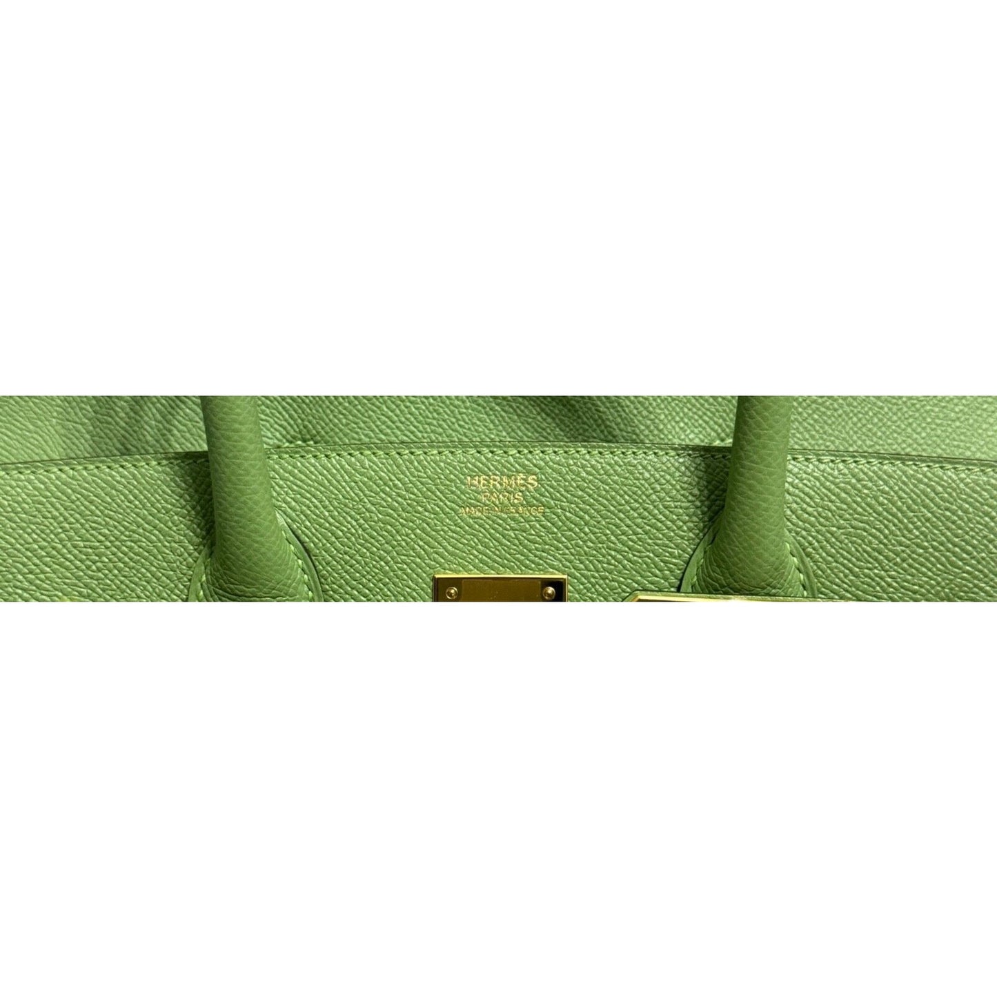 Hermes Birkin 30 Sellier Vert Criquet Green Epsom Leather Gold Hardware Handbag