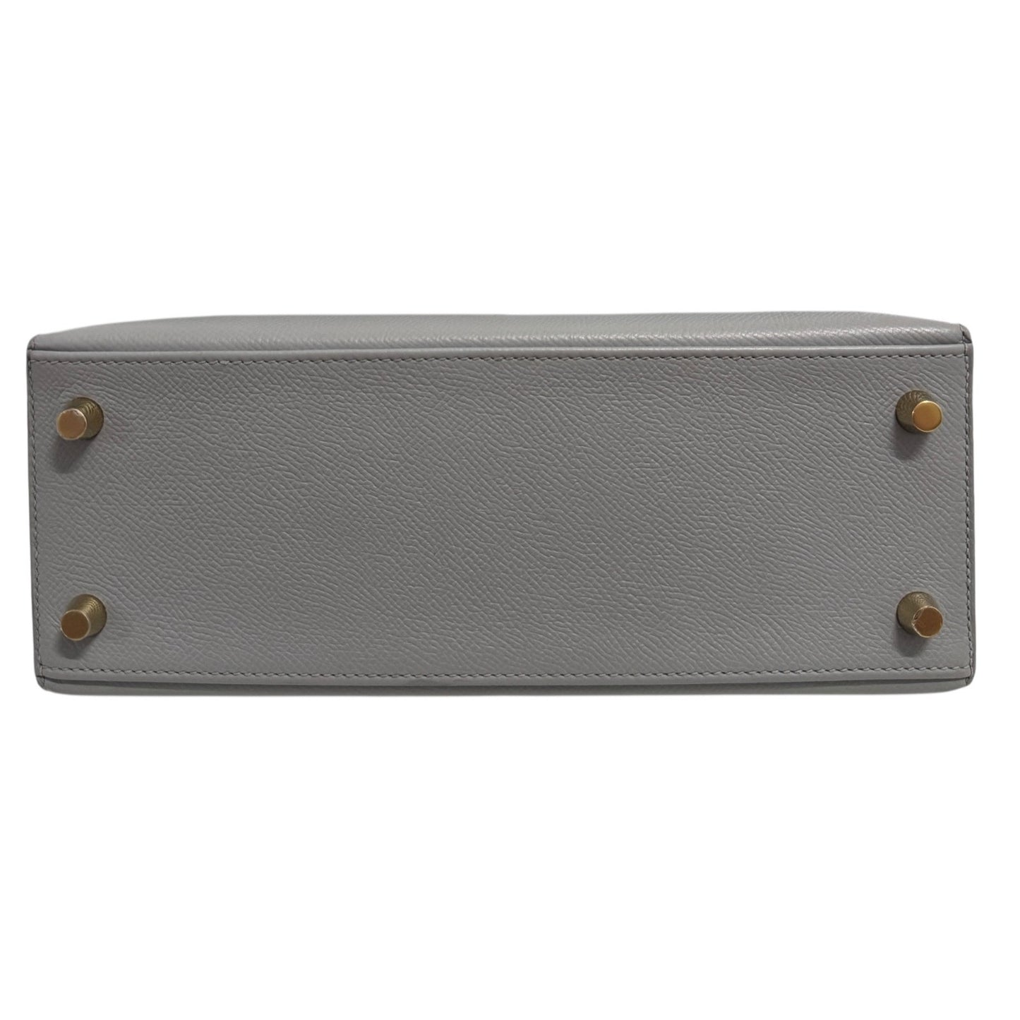 Hermes Kelly 25 Sellier Gris Mouette Gray Epsom Leather Gold Hardware