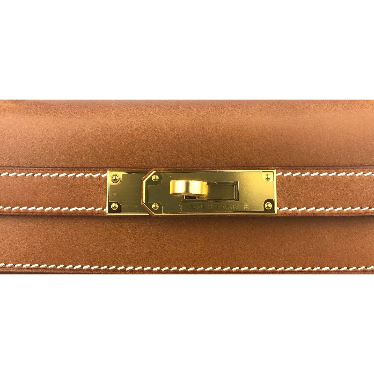 Hermes Kelly 28 Sellier Barenia Fauve Tan Leather Gold Hardware