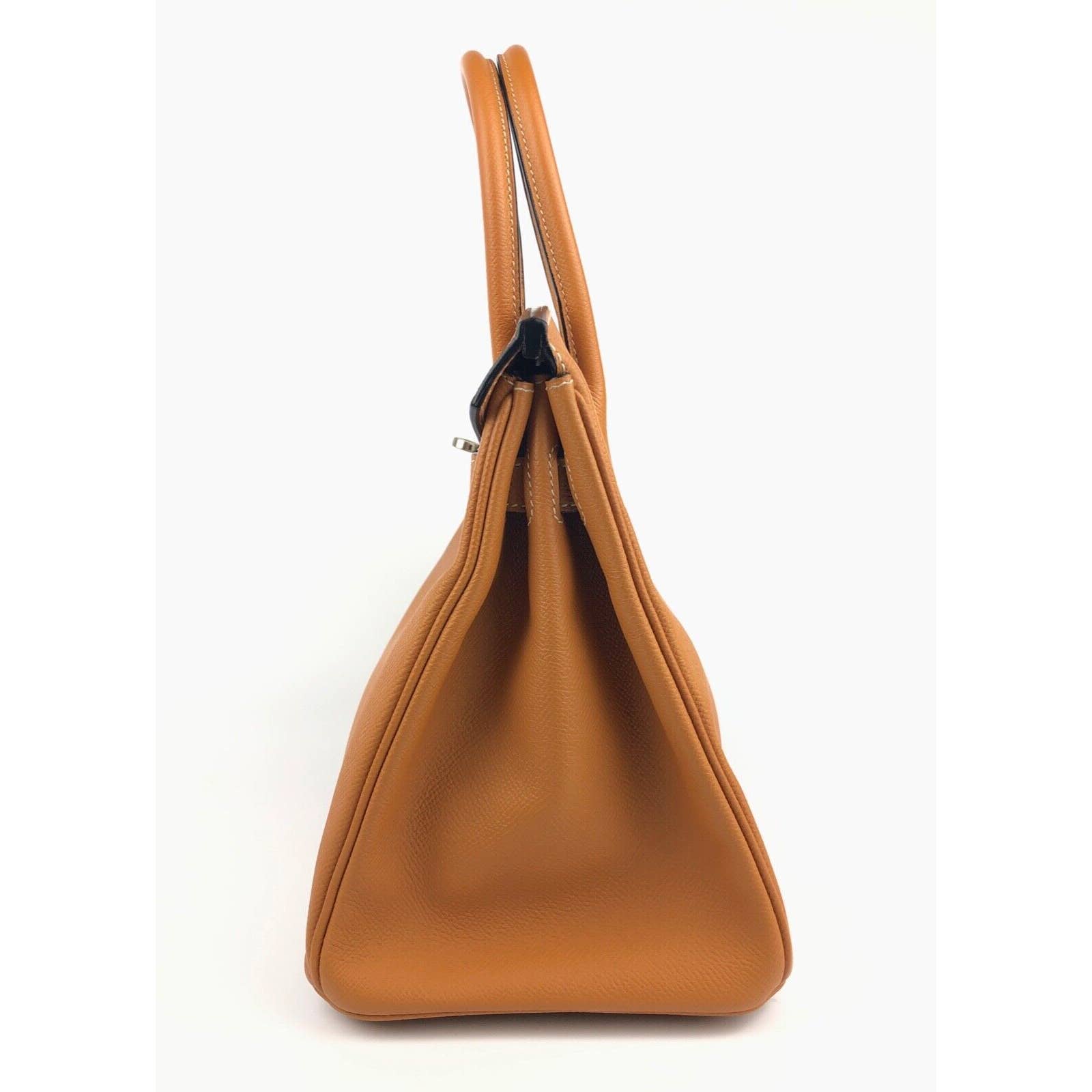 Birkin 30 handbag Hermès Brown in Cotton - 29863527