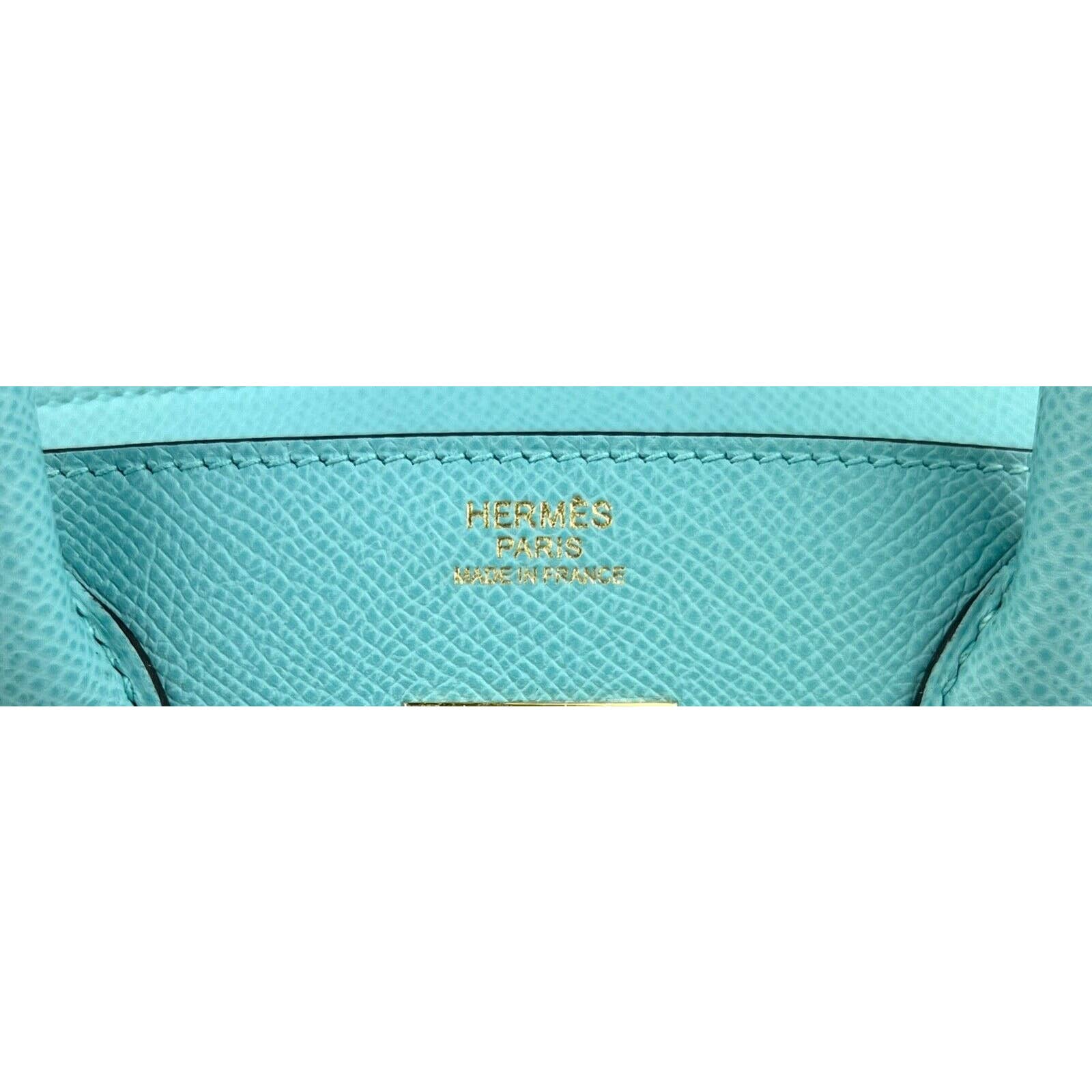Hermes Birkin 25 Blue Atoll Tiffany Blue Togo Leather Gold Hardware at  1stDibs