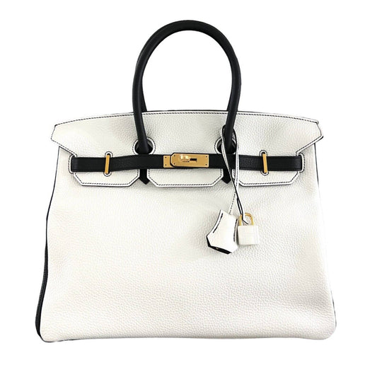 Hermes Birkin 35 Special Order Panda Black White Togo Leather Gold Hardware