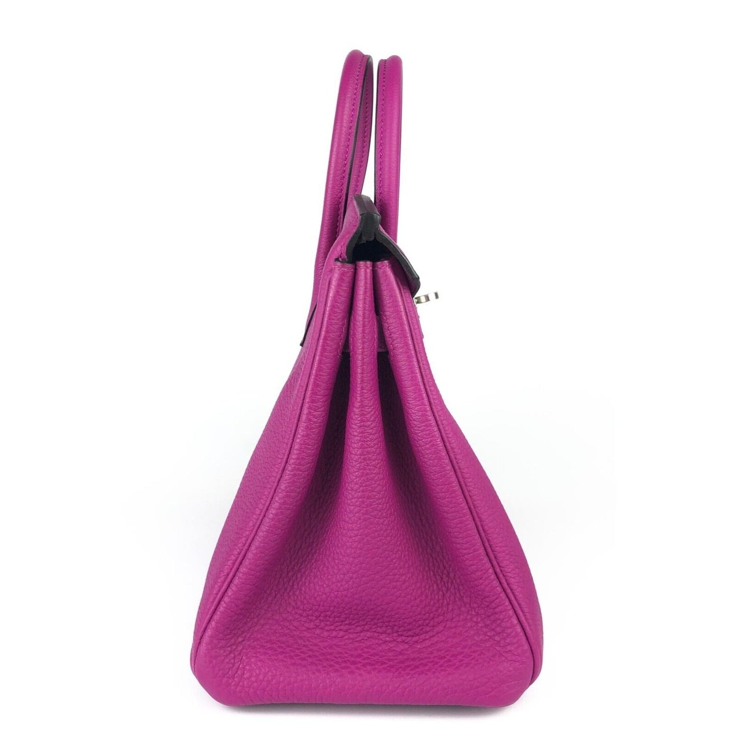 Hermes Birkin 25 Rose Pourpre Pink Purple Togo Handbag Palladium Hardware