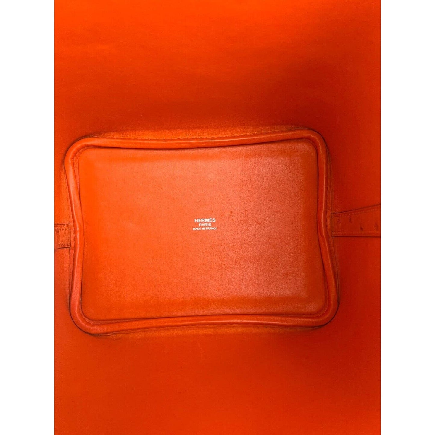 Hermes Picotin Lock 18 Tangerine Orange Ostrich Palladium Hardware Bag Handbag