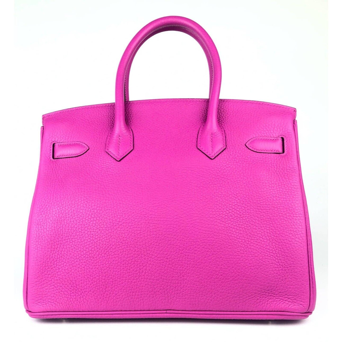 Hermes Birkin 30 Magnolia Pink Purple Leather Bag Handbag Palladium Hardware