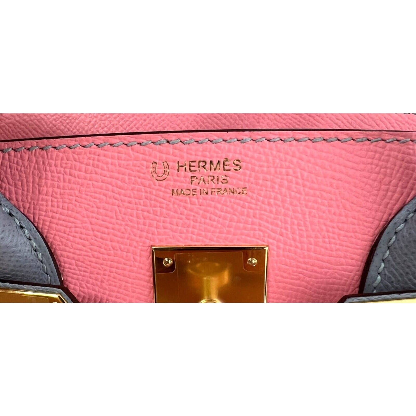Hermes Birkin 30 Special Order Pink Rose Confetti Blue Glacier Gold Hardware