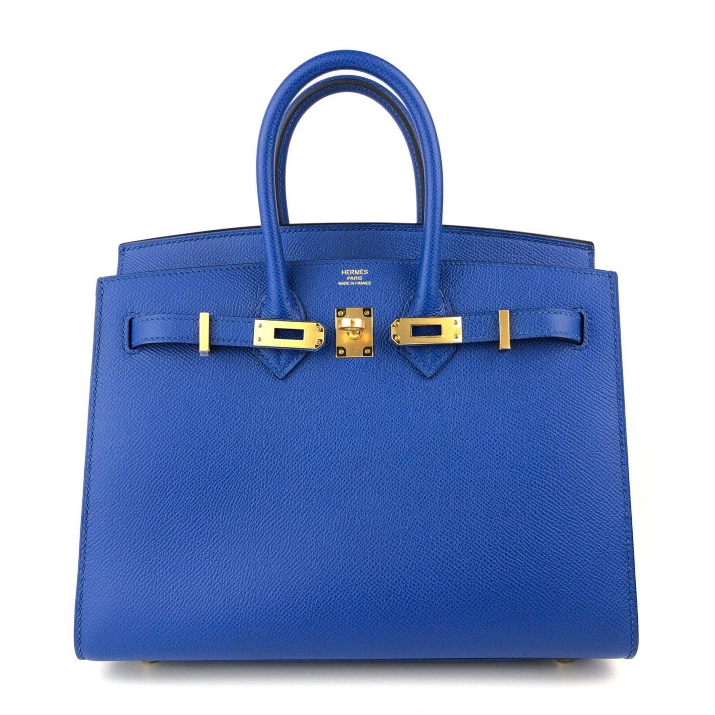 Hermes Birkin 25 Sellier Blue Bleu France Epsom Leather Gold Hardware