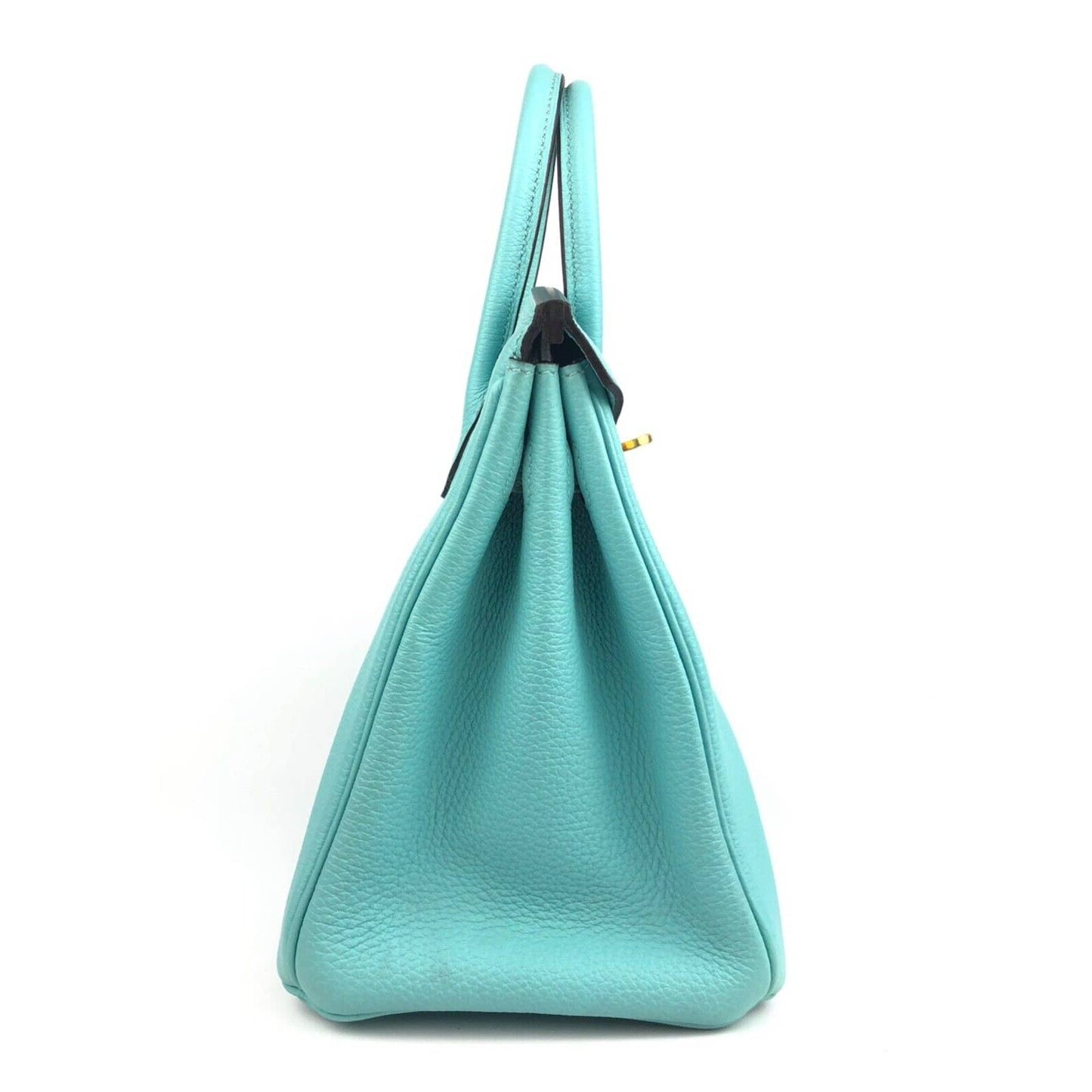 Hermes Birkin 25 Blue Atoll Tiffany Blue Togo Leather Gold Hardware Handbag Bag