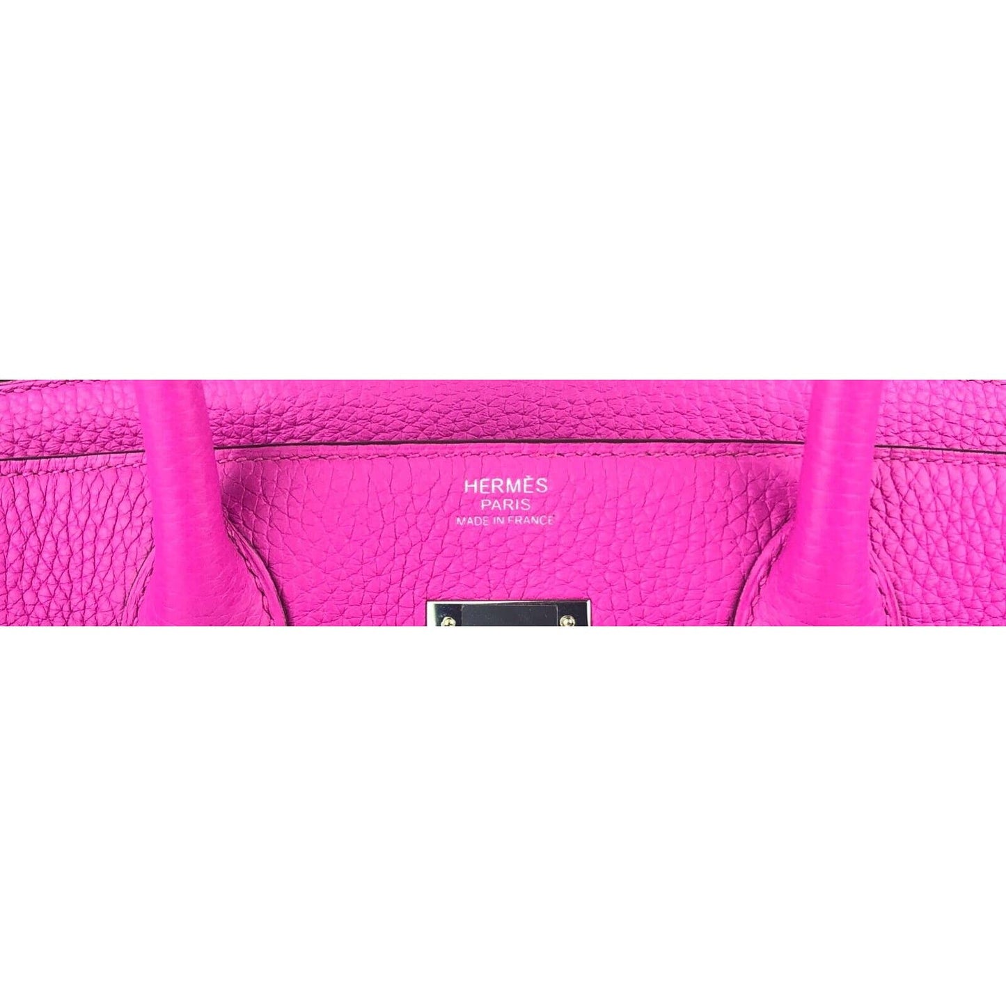 Hermes Birkin 30 Magnolia Pink Purple Leather Bag Handbag Palladium Hardware