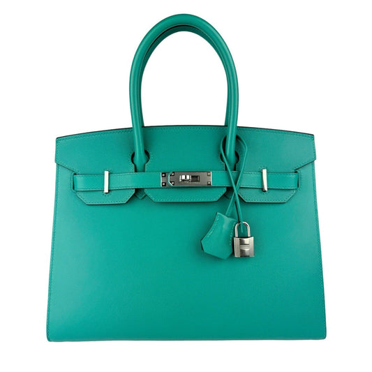 Hermes Birkin 30 Sellier Vert Verone Green Madame Leather PalladiumHardware