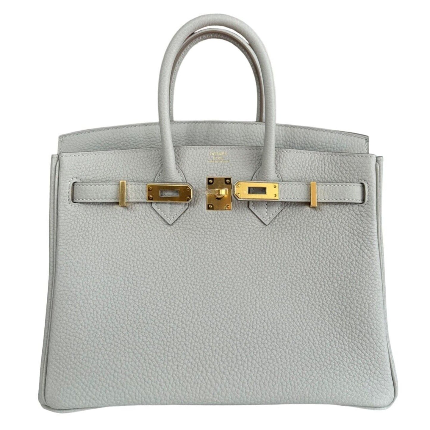 Hermes Birkin 25 Gris Perle Pearl Gray Togo Leather Gold Hardware 2022 Handbag