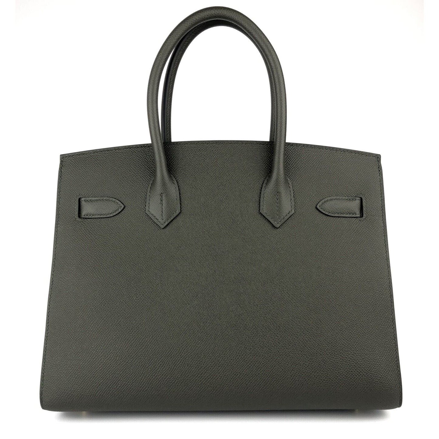 Hermes Birkin 30 Sellier Vert de Gris Green Gray Epsom Leather Gold Hardwar