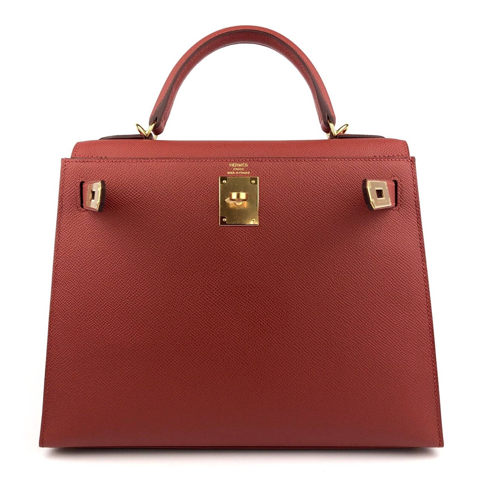 Hermes Kelly 28 Sellier Rouge Venetien Red Epsom Leather Gold Hardware Lux Addicts