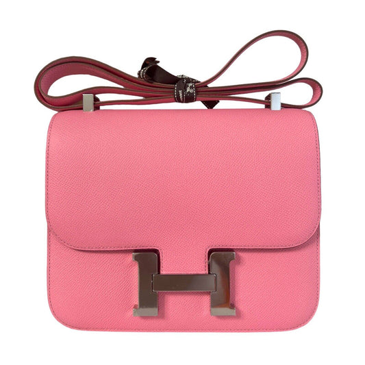 HERMES Constance 24 Rose Confetti Pink Epsom Leather Palladium Hardware