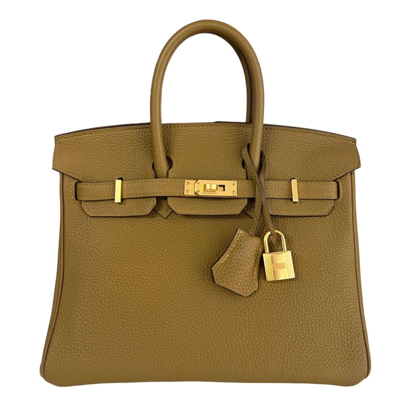 Hermes Birkin 25 Bronze Dore Togo Leather Rose Gold Hardware Handbag