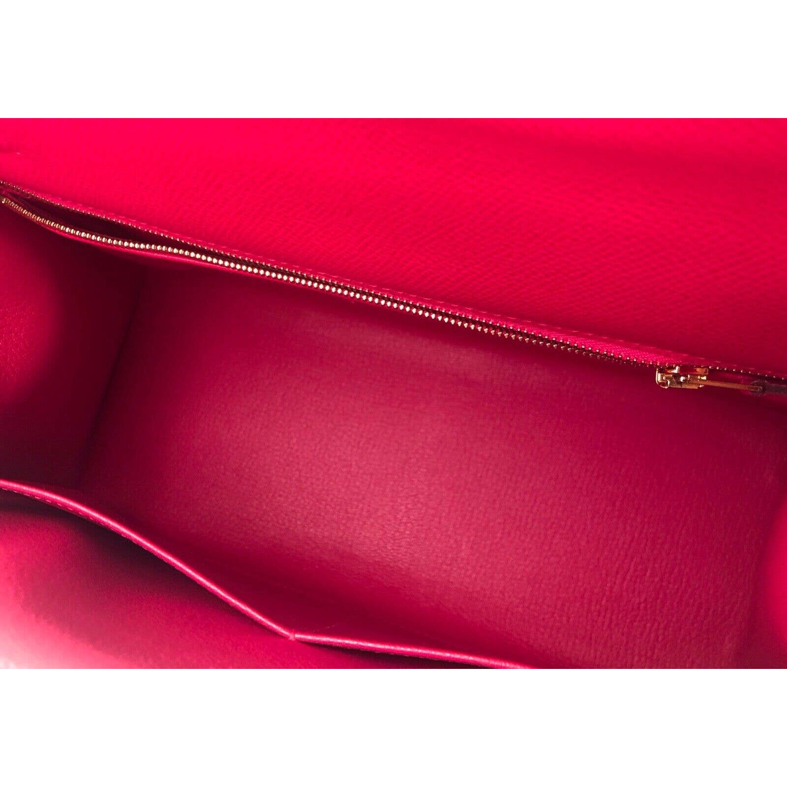 Hermes Kelly Sellier 28 Rose Extreme Epsom Gold Hardware – Madison Avenue  Couture