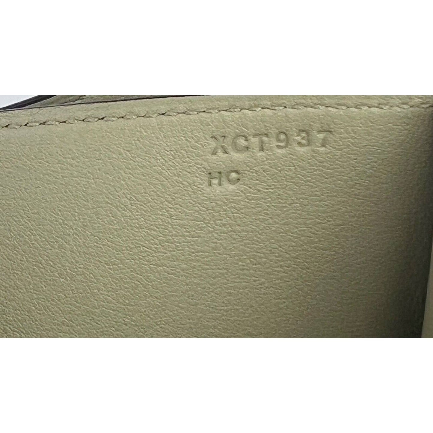 HERMES Constance 24 Sauge Gray Green Leather Gold Hardware