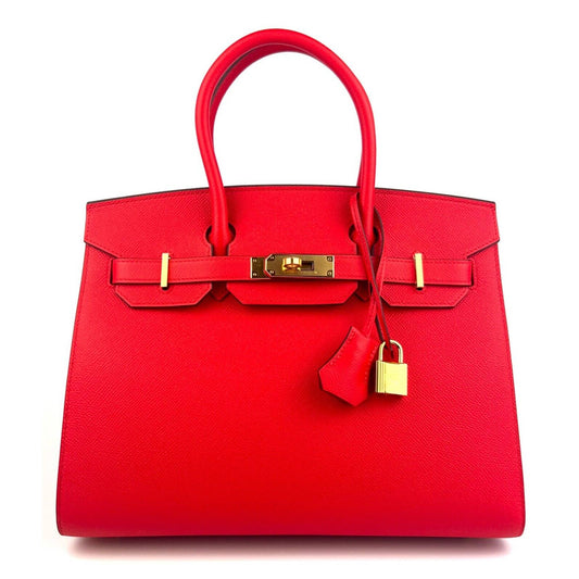 Hermes Birkin 30 Sellier Rouge de Coeur Epsom Leather Gold Hardware