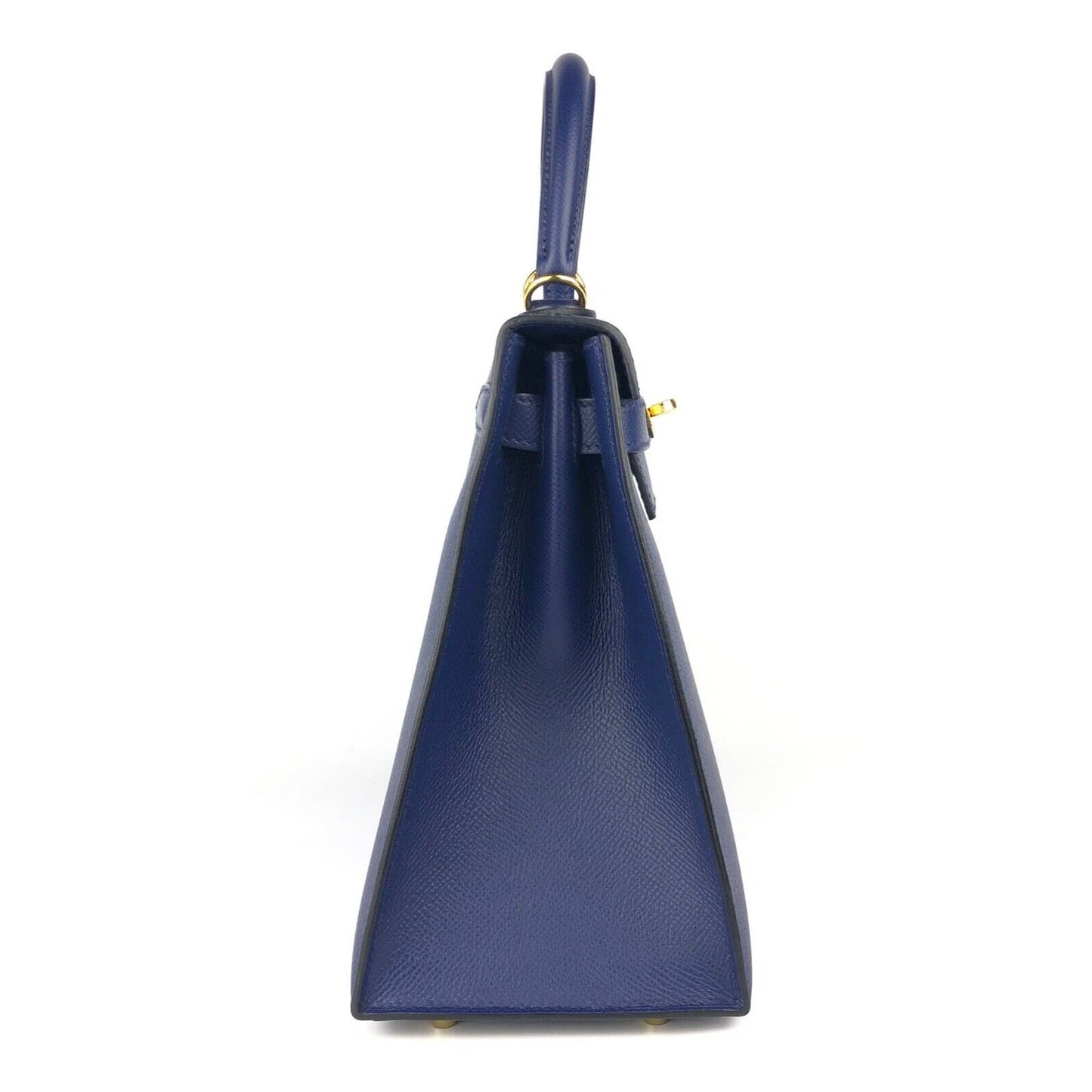 Hermes Kelly 28 Sellier Blue Sapphire Epsom Leather Gold Hardware Bag 2021