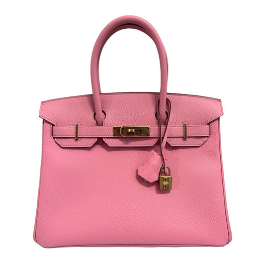Hermes Birkin 30 Rose Confetti Pink Epsom Leather Handbag Gold Hardware RARE
