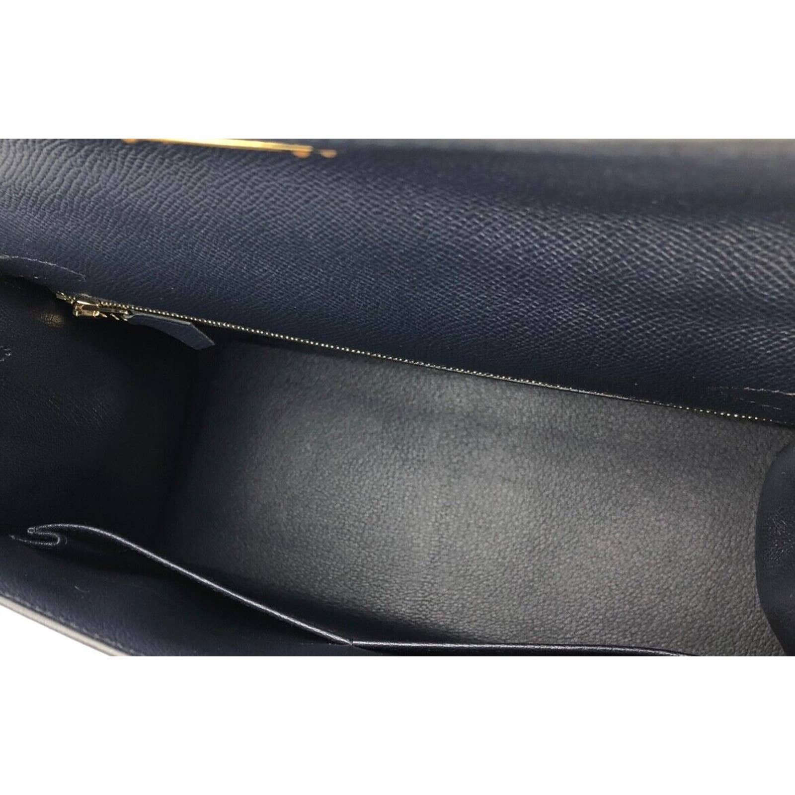Hermes Kelly bag 28 Sellier Blue indigo Epsom leather Gold
