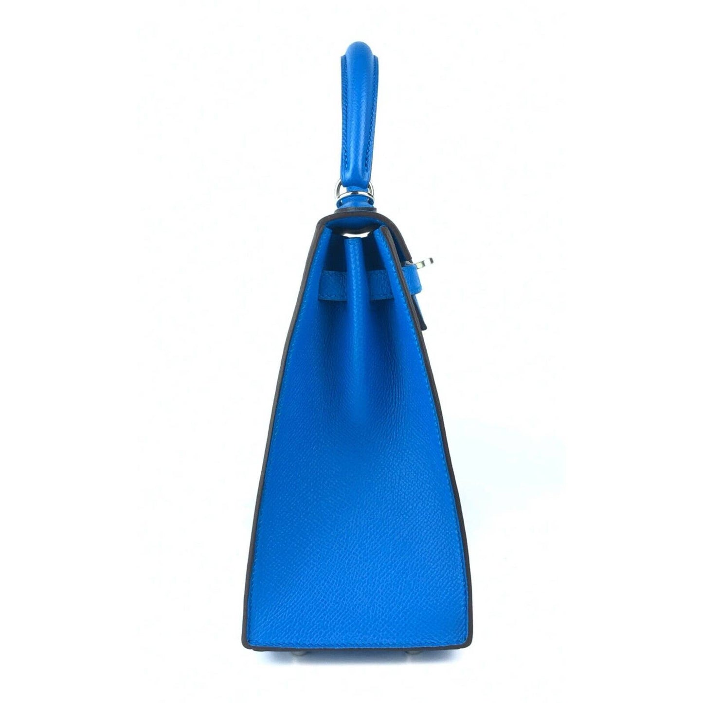 Hermes Kelly 25 Blue Zanzibar Sellier Epsom Leather Palladium Hardware