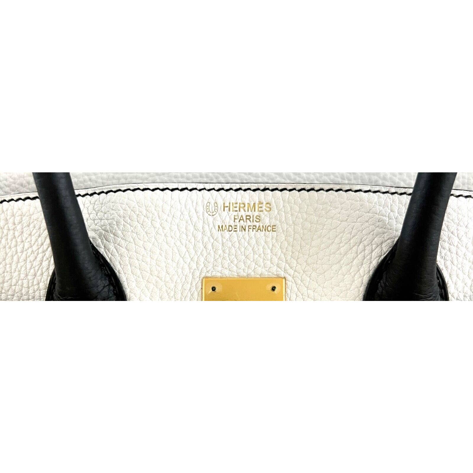 Hermes Birkin 35 Special Order PANDA White Black Noir Togo Leather Gold  Hardware For Sale at 1stDibs