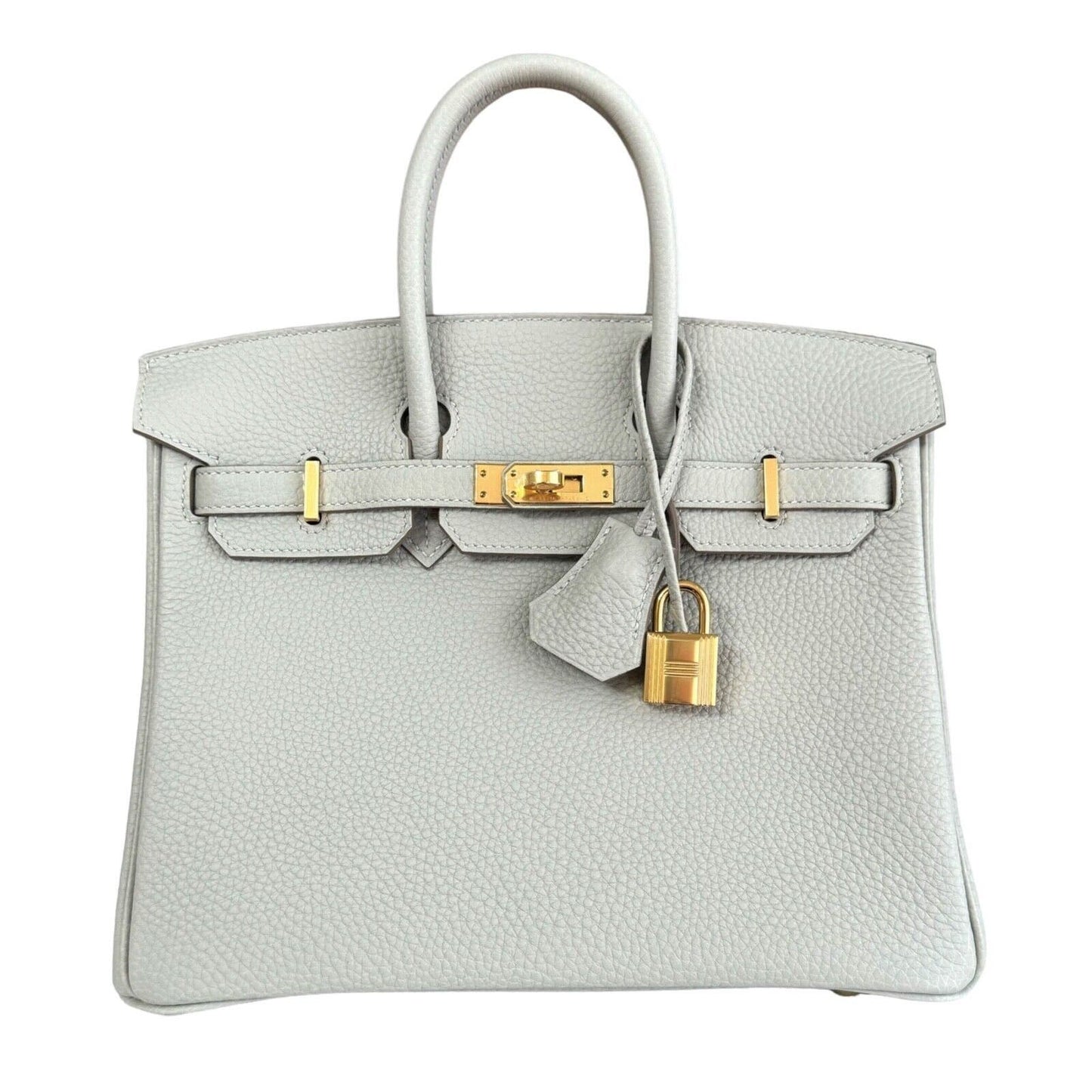 Hermes Birkin 25 Gris Perle Pearl Gray Togo Leather Gold Hardware 2022 Handbag