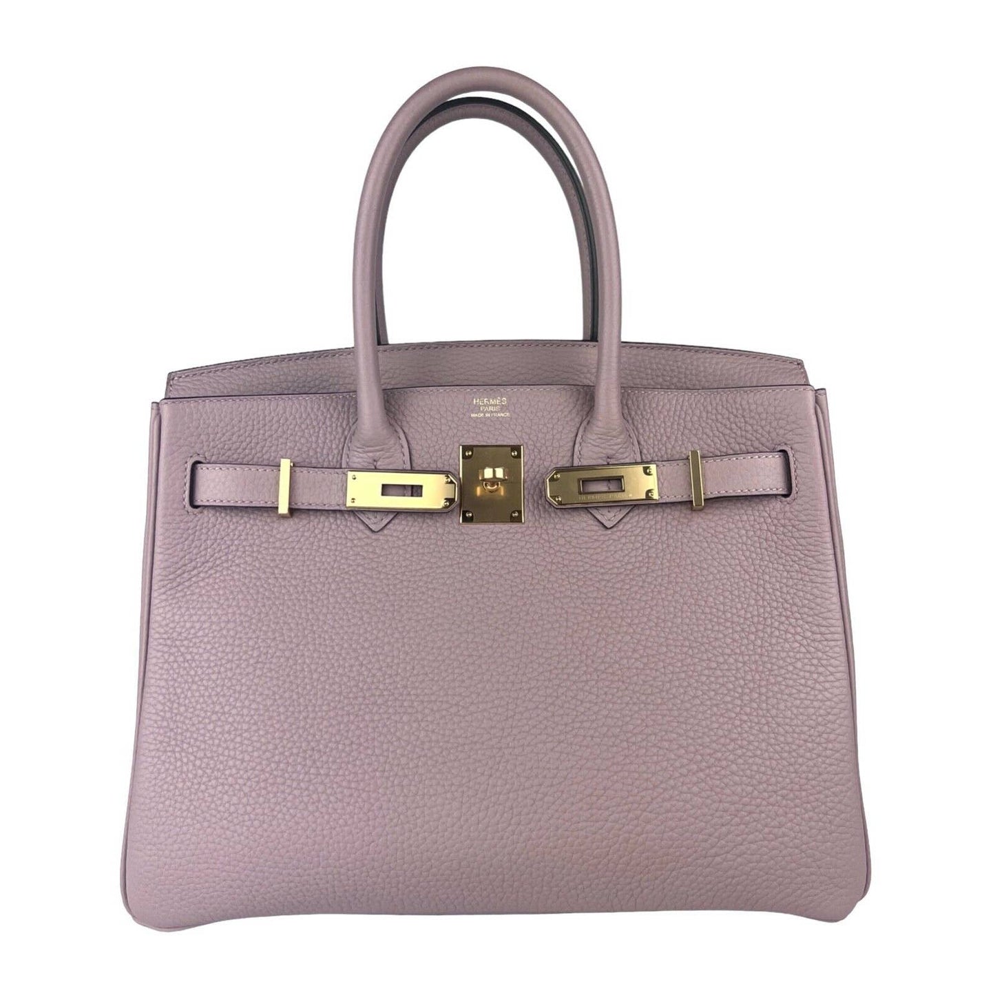 Hermes Birkin 30 Glycine Togo Leather GoldHardware Handbag Bag RARE