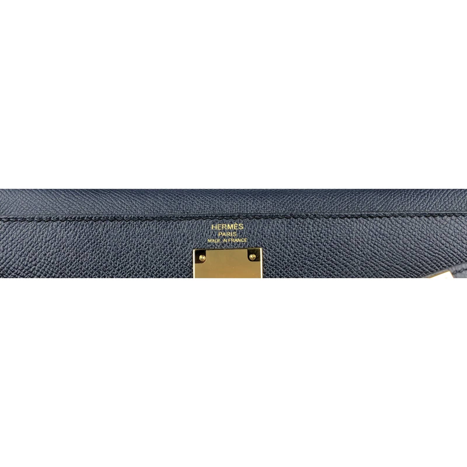 Hermes Kelly 28 Sellier Blue Indigo Epsom Leather Gold Hardware
