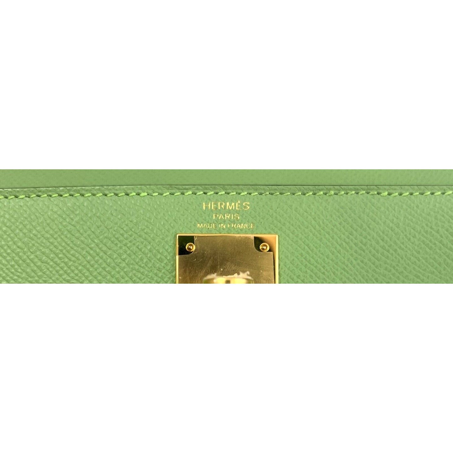 Hermes Kelly 28 Sellier Vert Criquet Green Epsom Leather Gold Hardware 2021