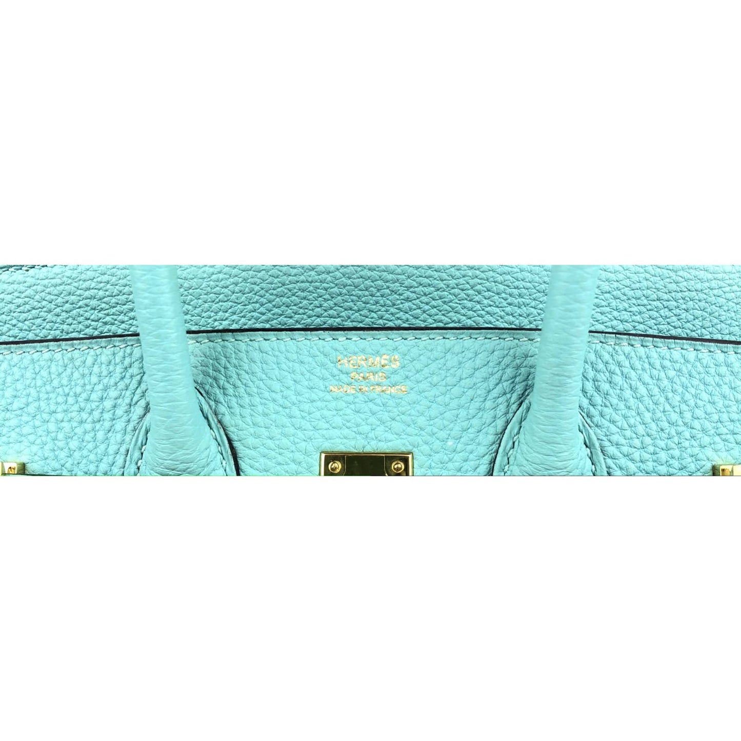 Hermes Birkin 25 Blue Atoll Tiffany Blue Togo Leather Gold Hardware Handbag Bag