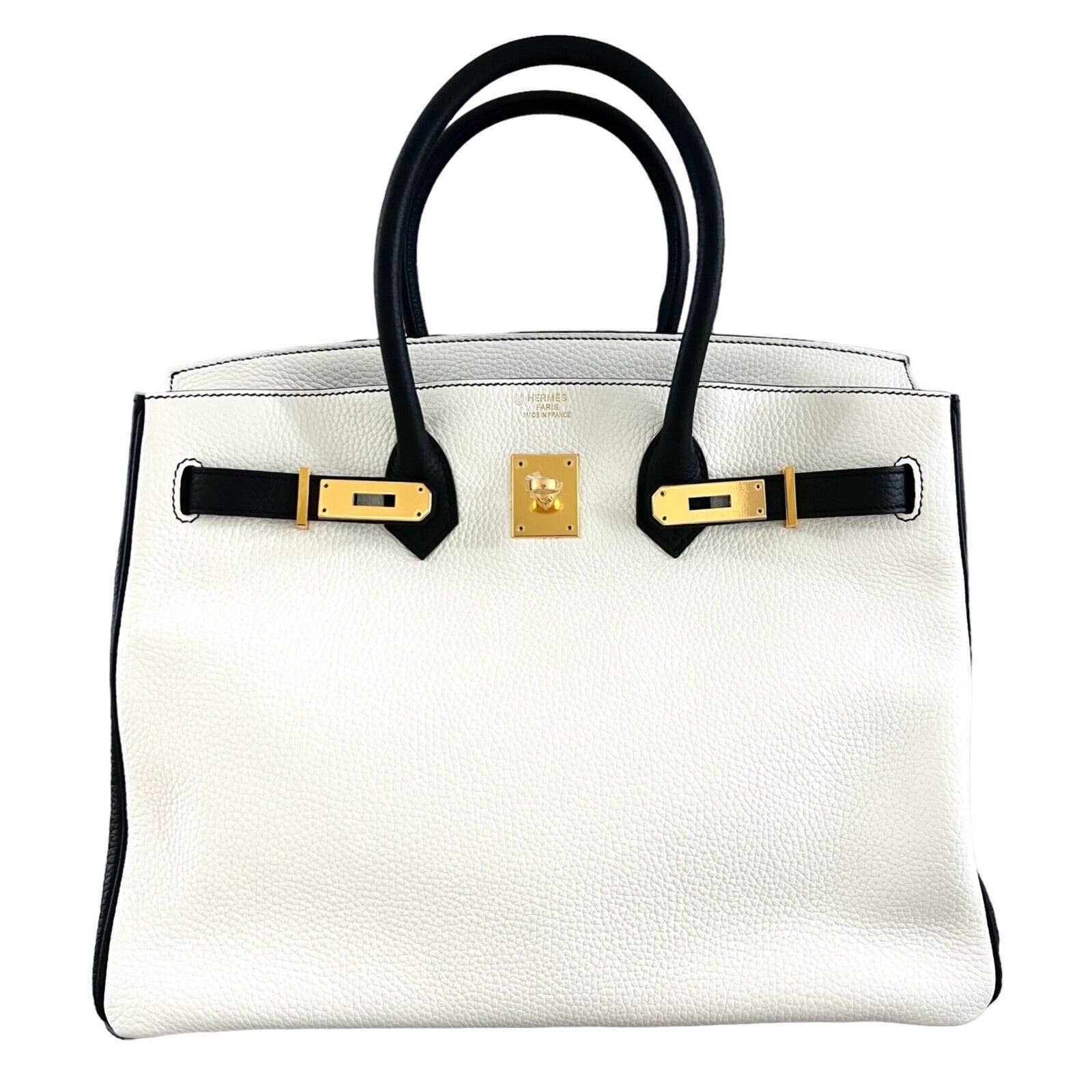 Hermes Grey Togo Leather Gold Hardware Birkin 35 Bag