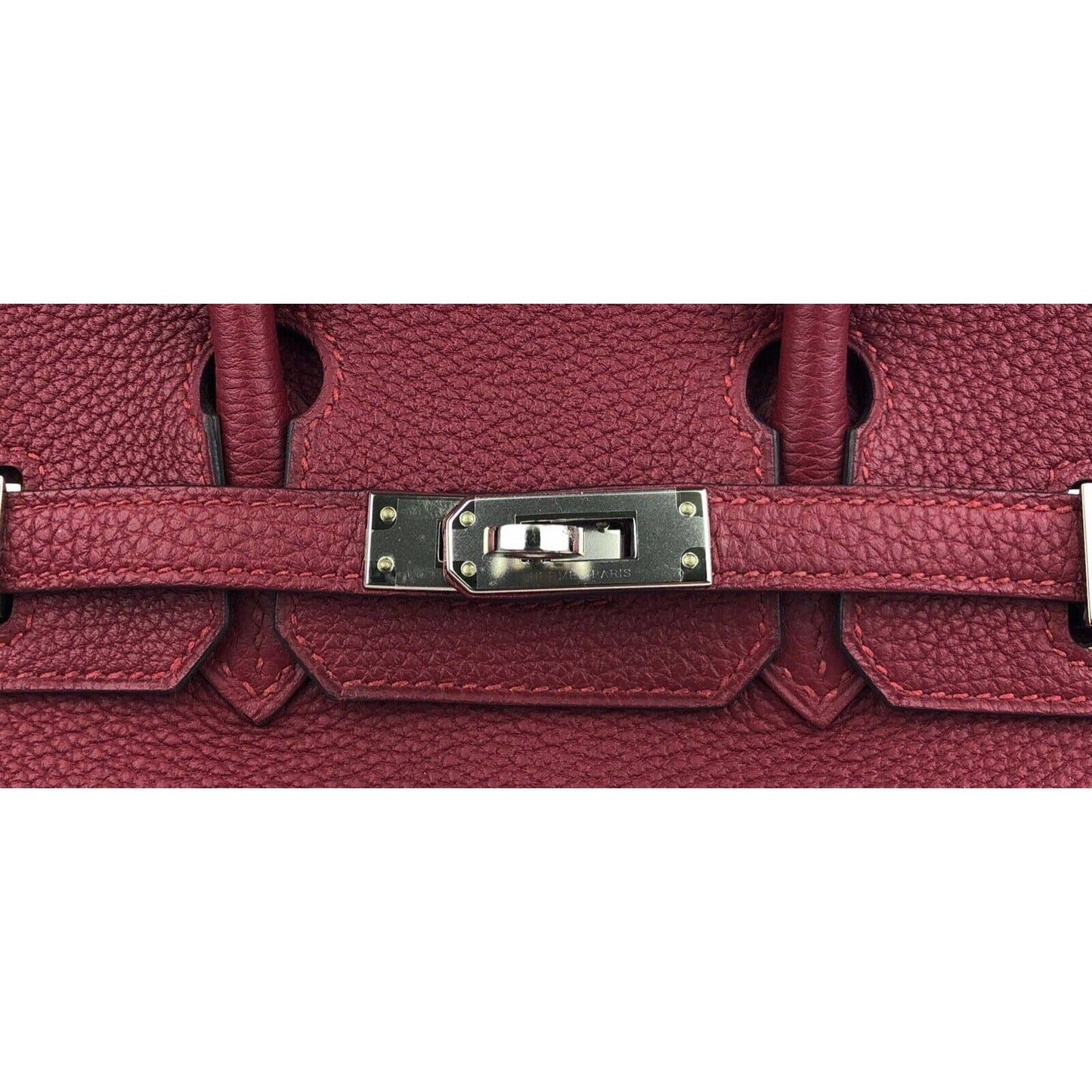 Hermes Birkin 25 Rouge Grenat Red Togo Handbag Bag Palladium Hardware