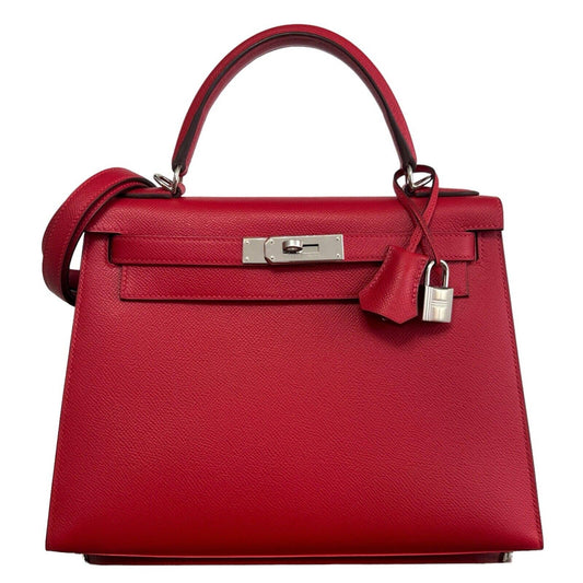 Hermes Kelly 28 Sellier Rouge Casaque Red Epsom Palladium Hardware 2020