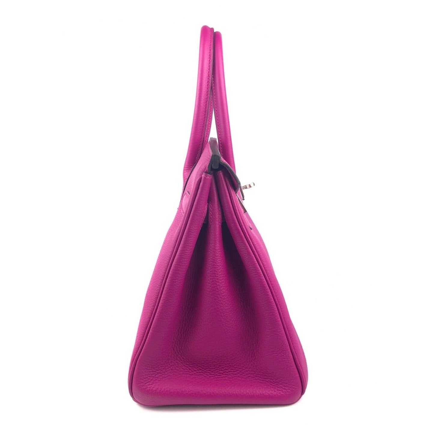 Hermes Birkin 30 Rose Pourpre Pink Purple Bag Handbag Palladium Hardware