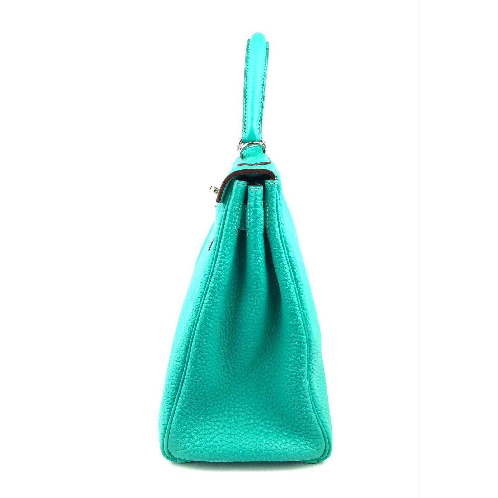 Hermès Kelly 28 cm Touch Handbag in Indigo Blue Togo Leather and
