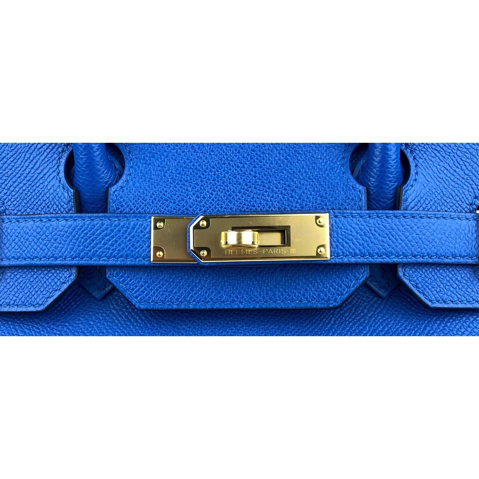 Hermes Birkin 30 Bleu Zellige Epsom Palladium Hardware #D
