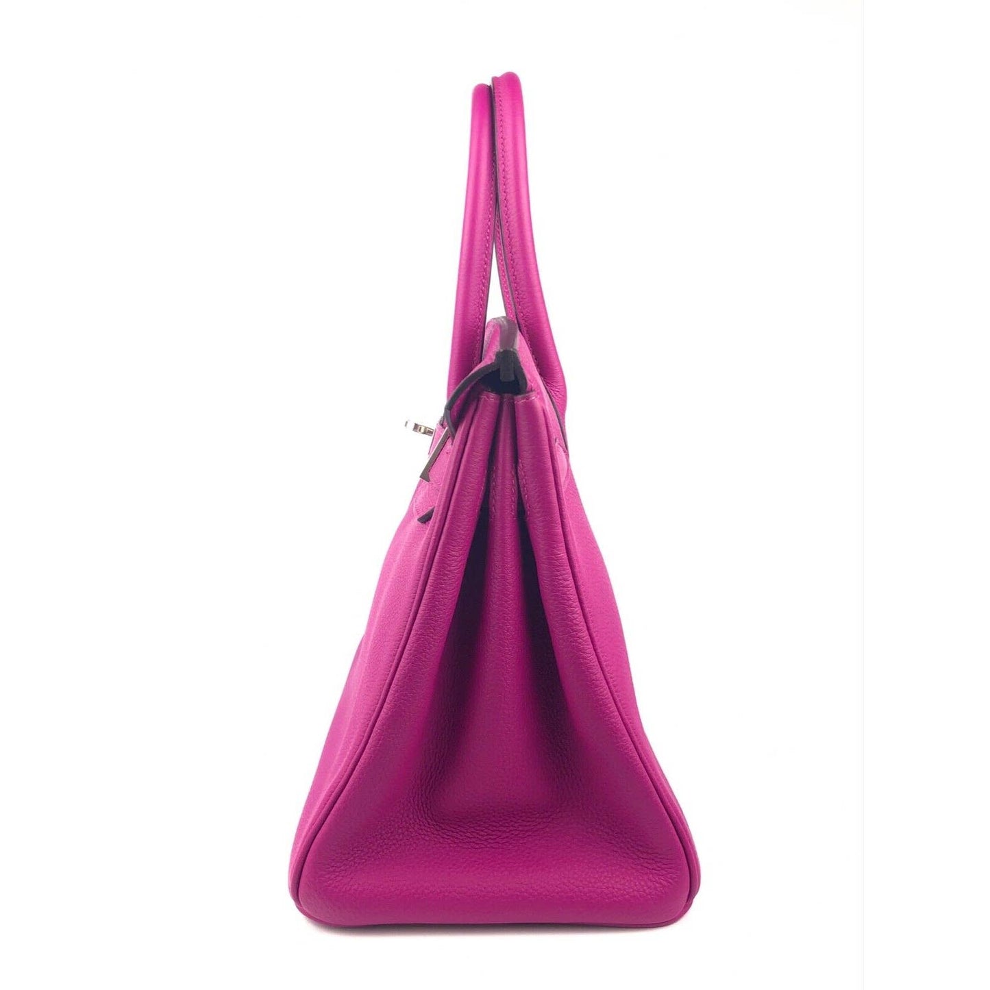Hermes Birkin 30 Rose Pourpre Pink Purple Bag Handbag Palladium Hardware