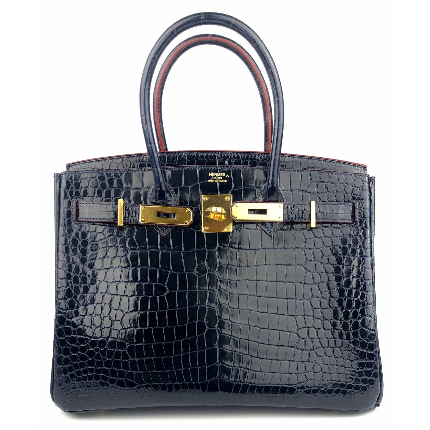 Hermes Hermès Birkin 30 Burgundy Leather Handbag ()