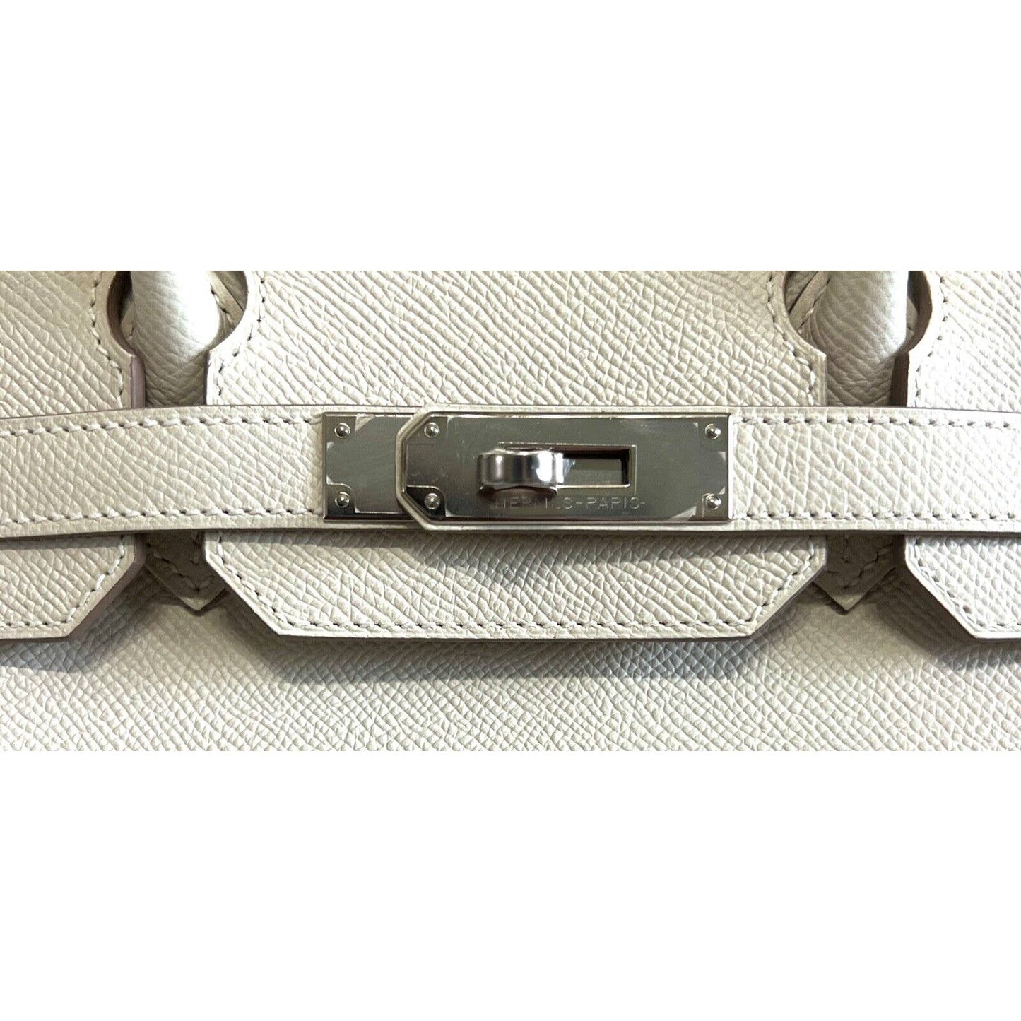 Hermes Birkin bag 30 Craie Epsom leather Silver hardware