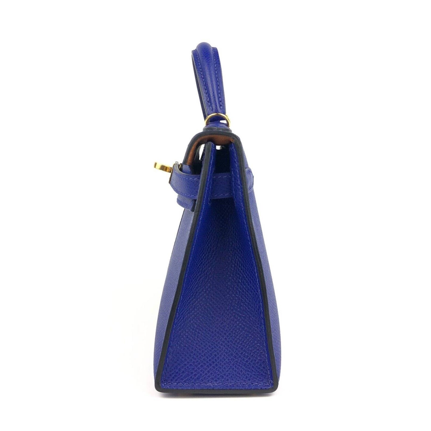Hermes Kelly Mini 20 Bag Tricolor Blue Electric Blue Encre Gold Epsom 2022