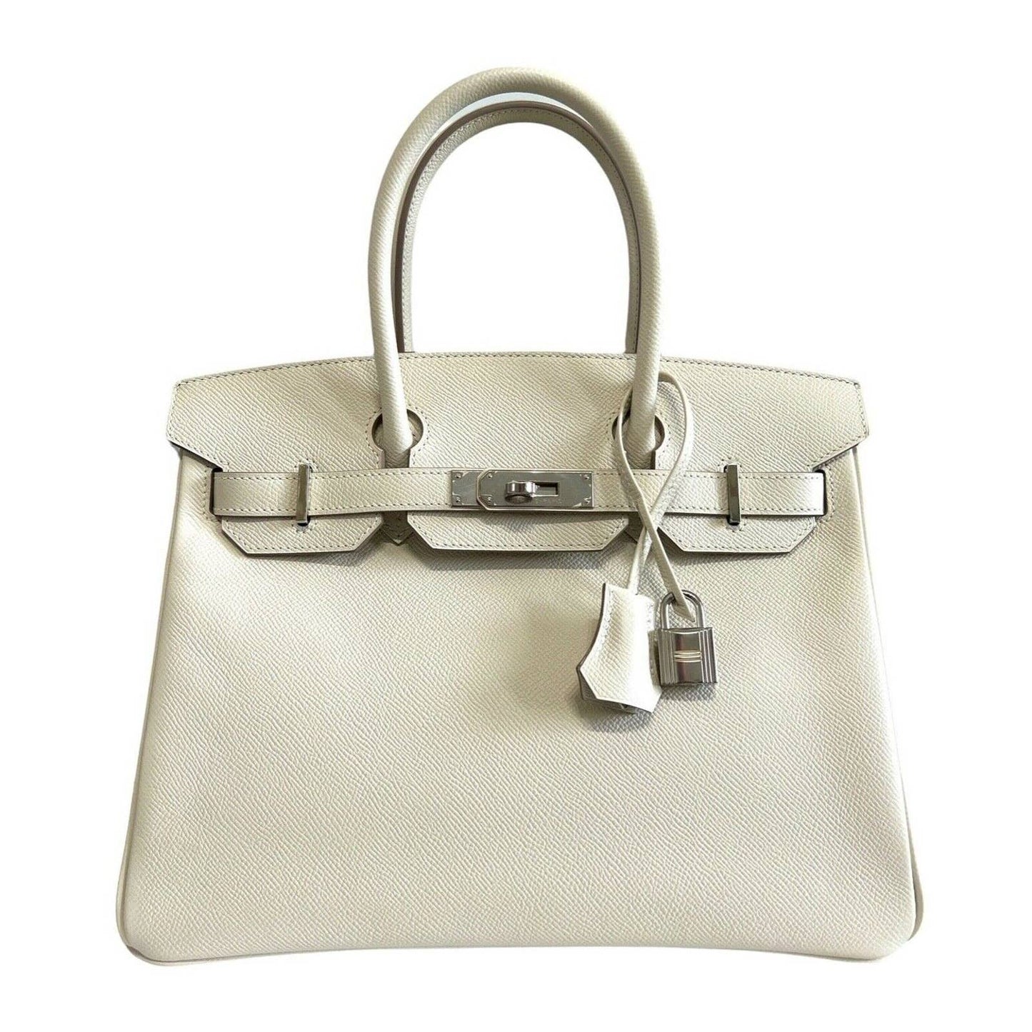 Hermès Birkin Craie Epsom 30 Palladium Hardware, 2020 (Very Good), White/Silver Womens Handbag
